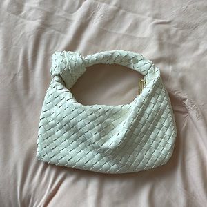SHEIN white, woven purse